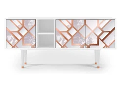 Móvel De Tv* Mueble de TV - 150х69х41 cm - T5 - Pastel Fairytale, Branco Bege