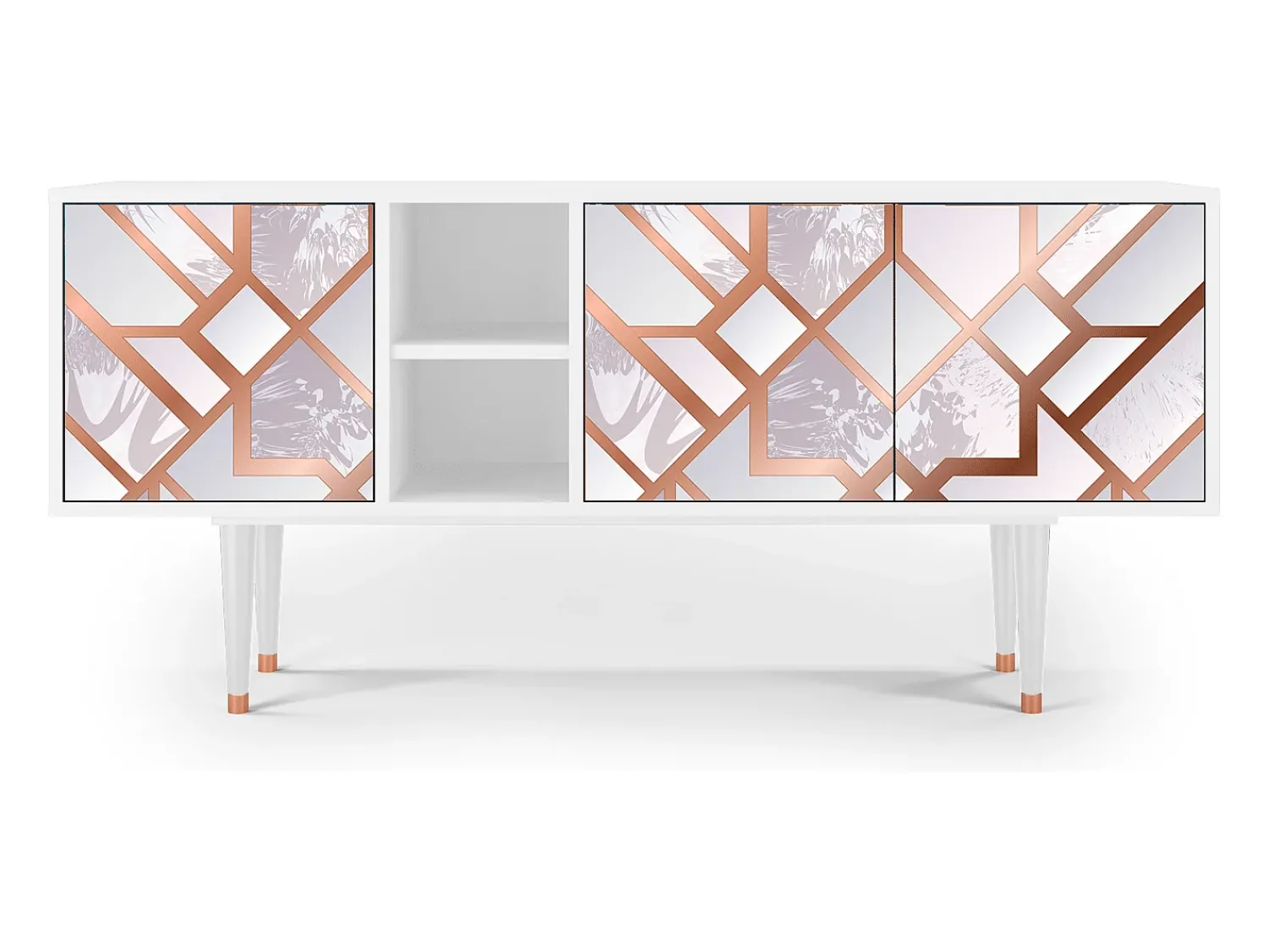 Móvel De Tv* Mueble de TV - 150х69х41 cm - T5 - Pastel Fairytale, Branco Bege