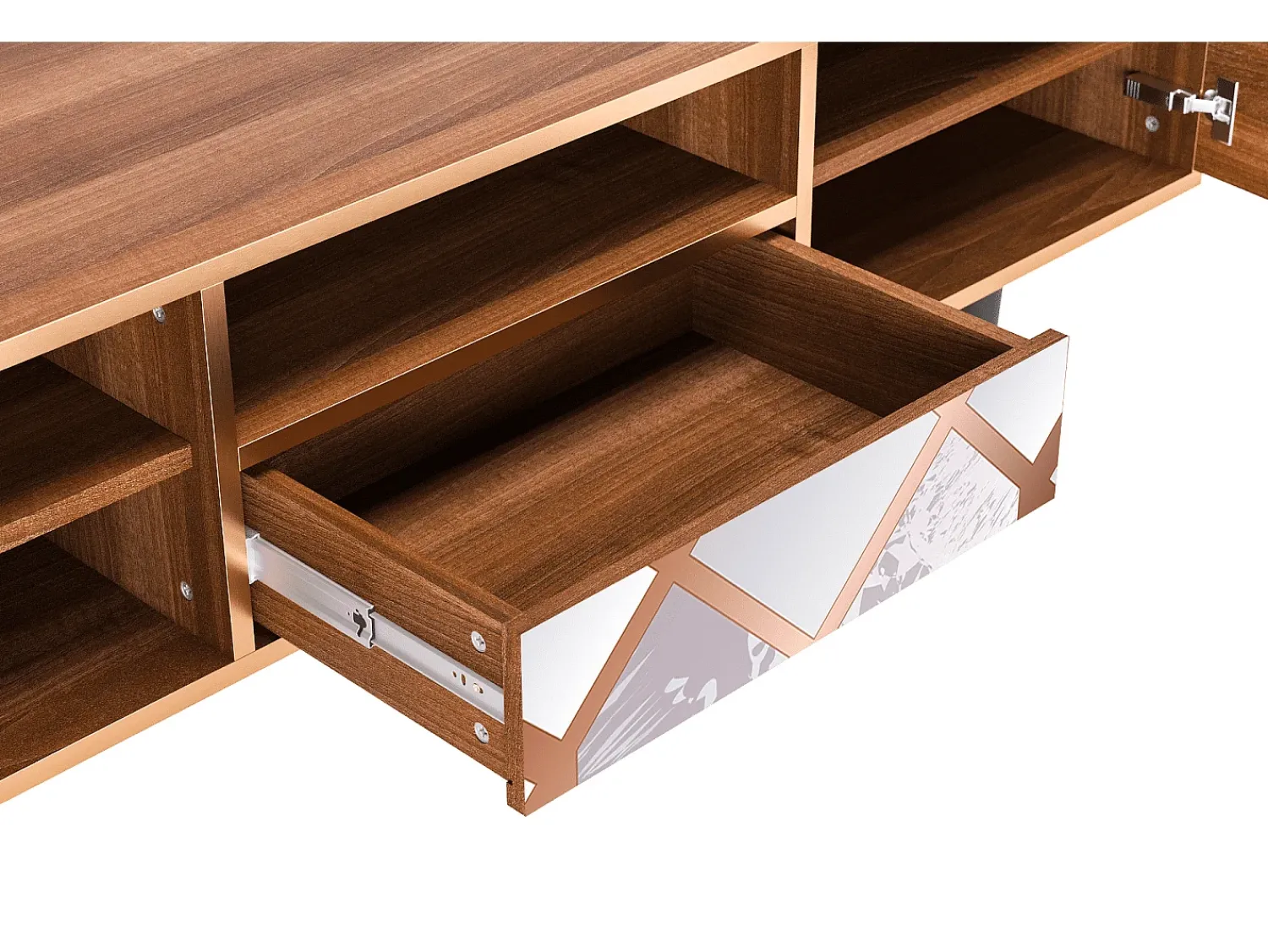 Mueble de TV - 170х59х41 cm - T6 - Pastel Fairytale, Nogueira^ Móvel De Tv