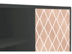 Móvel De Tv| Mueble de TV - 170х69х48 cm - T2 - Pastel Sunrise, Antracite Cinza antracite