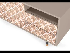 Clearance Mueble de TV - 125х56х41 cm - T7 - Pastel Sunrise, Latte Bege
