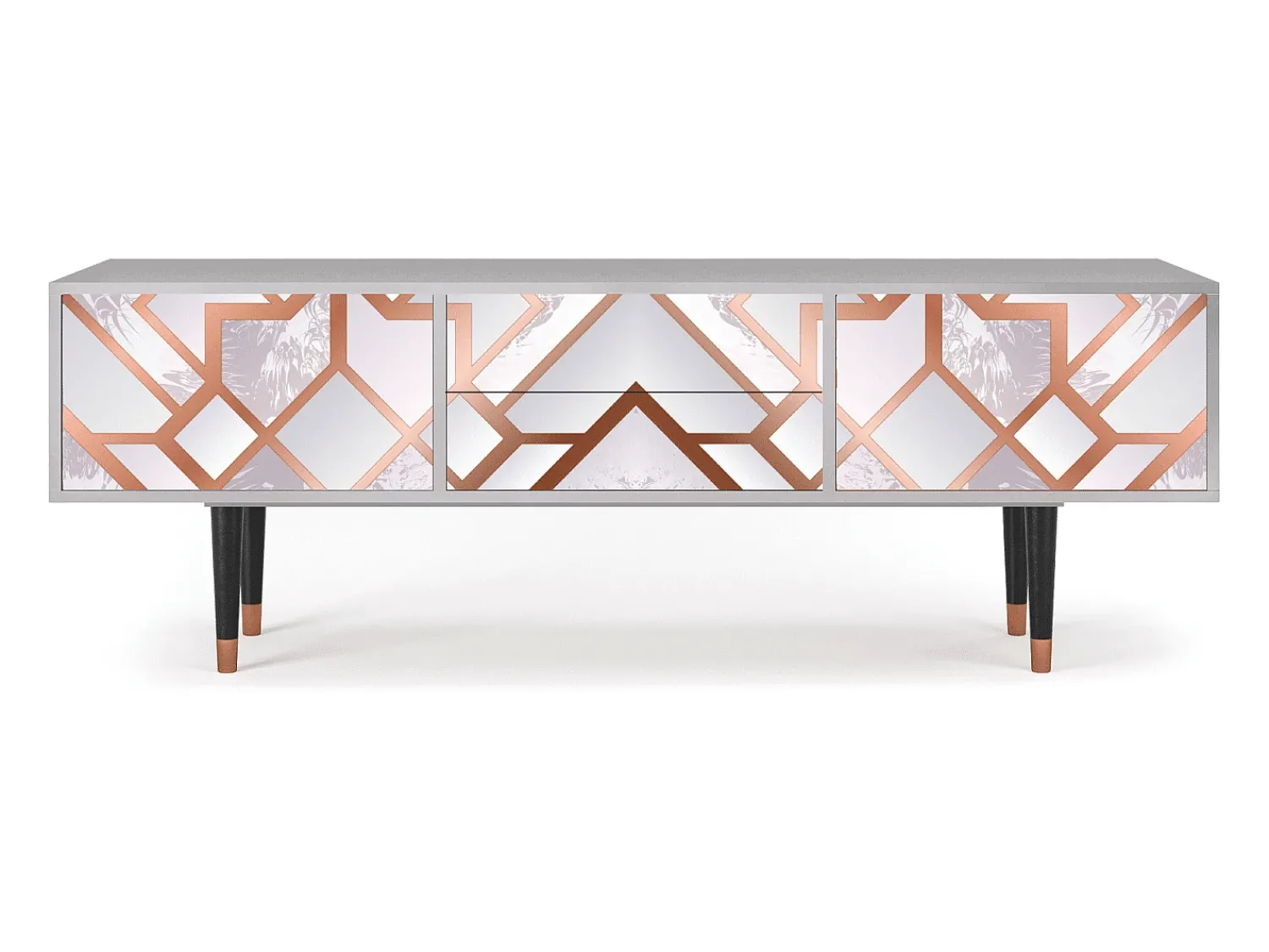 Móvel De Tv| Mueble de TV - 170х59х48 cm - T4 - Pastel Fairytale, Cinza Cinzento