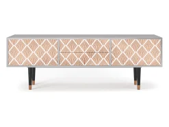 Móvel De Tv* Mueble de TV - 170х59х48 cm - T4 - Pastel Sunrise, Cinza Cinzento