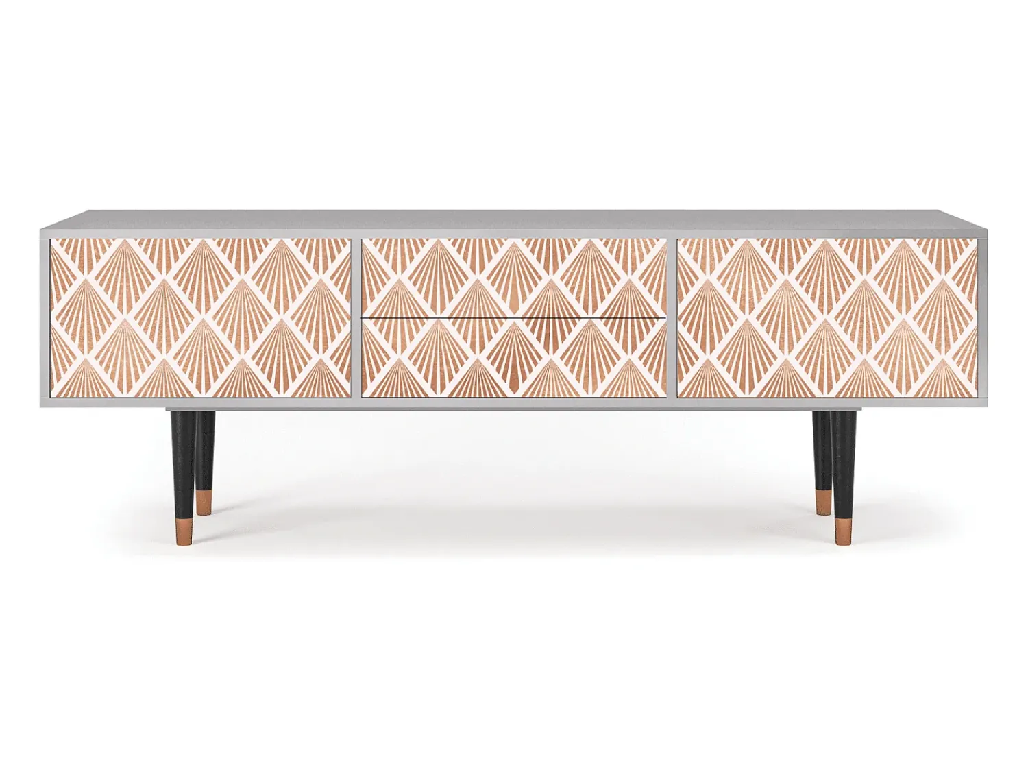 Móvel De Tv* Mueble de TV - 170х59х48 cm - T4 - Pastel Sunrise, Cinza Cinzento