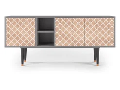 Móvel De Tv| Mueble de TV - 150х69х41 cm - T5 - Pastel Sunrise, Cinza Cinzento