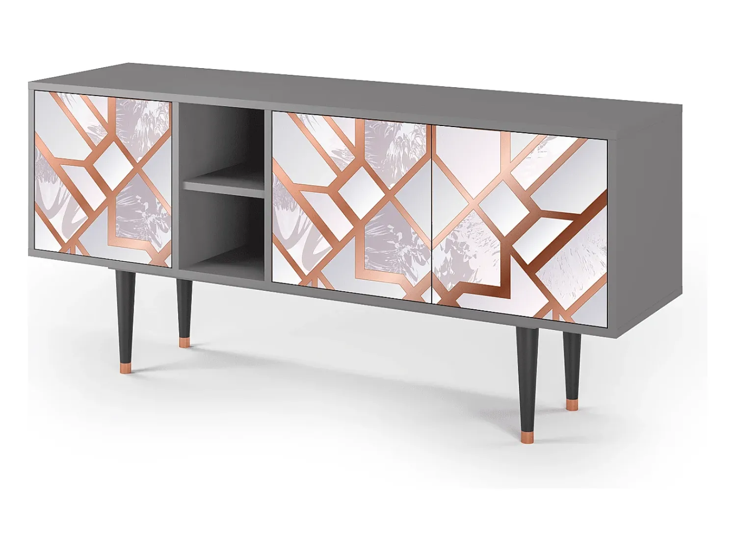 Mueble de TV - 150х69х41 cm - T5 - Pastel Fairytale, Cinza^ Móvel De Tv