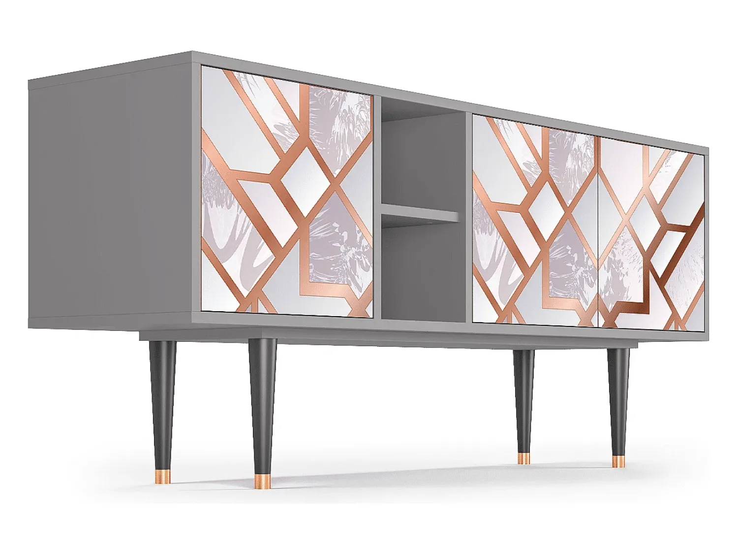 Mueble de TV - 150х69х41 cm - T5 - Pastel Fairytale, Cinza^ Móvel De Tv