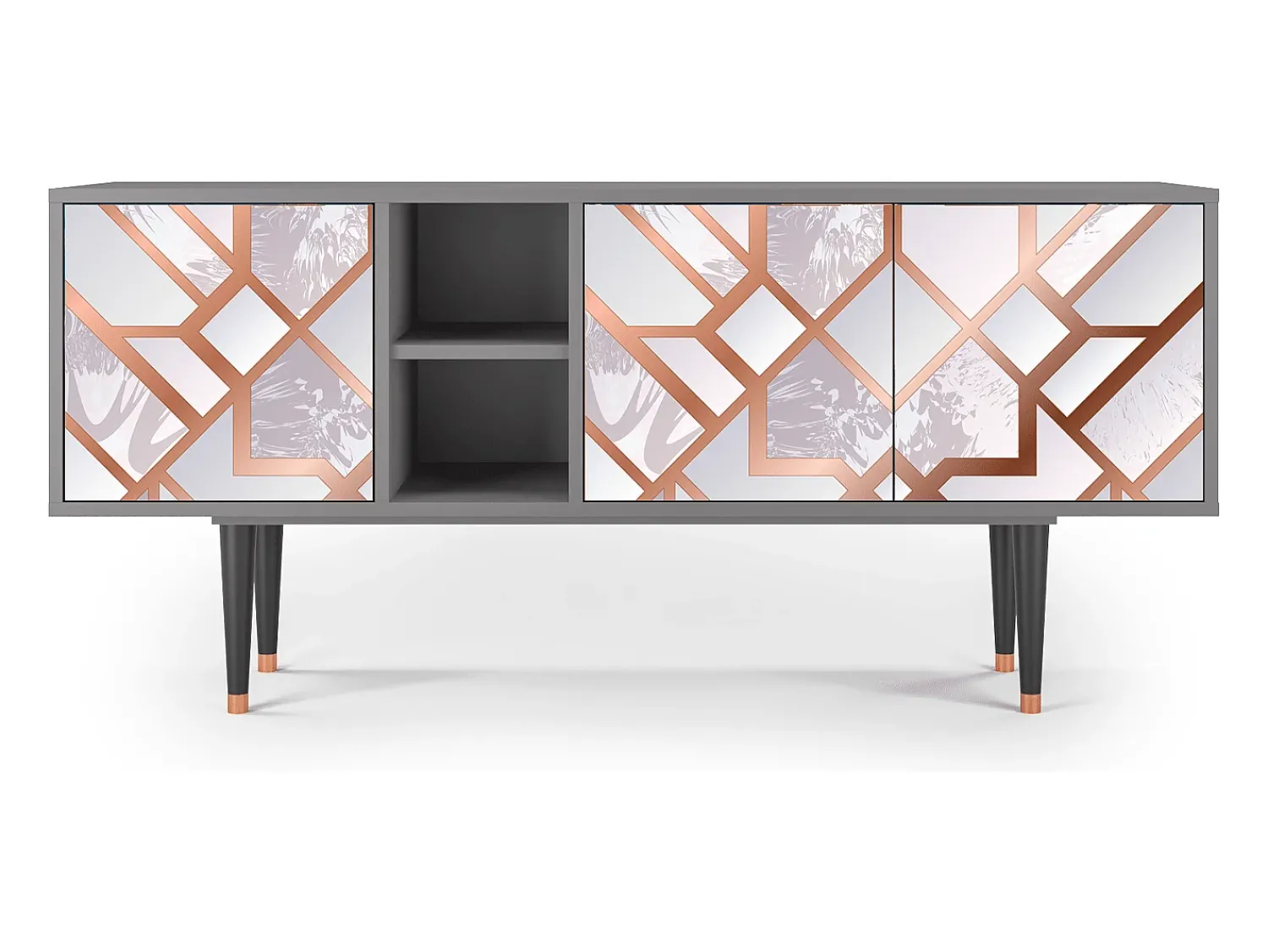 Mueble de TV - 150х69х41 cm - T5 - Pastel Fairytale, Cinza^ Móvel De Tv