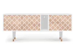 Móvel De Tv| Mueble de TV - 170х69х48 cm - T1 - Pastel Sunrise, Branco Bege