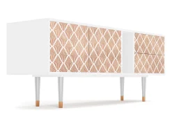 Móvel De Tv| Mueble de TV - 170х69х48 cm - T1 - Pastel Sunrise, Branco Bege
