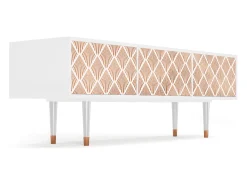 Móvel De Tv| Mueble de TV - 170х59х48 cm - T4 - Pastel Sunrise, Branco Bege