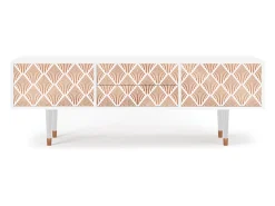 Móvel De Tv| Mueble de TV - 170х59х48 cm - T4 - Pastel Sunrise, Branco Bege