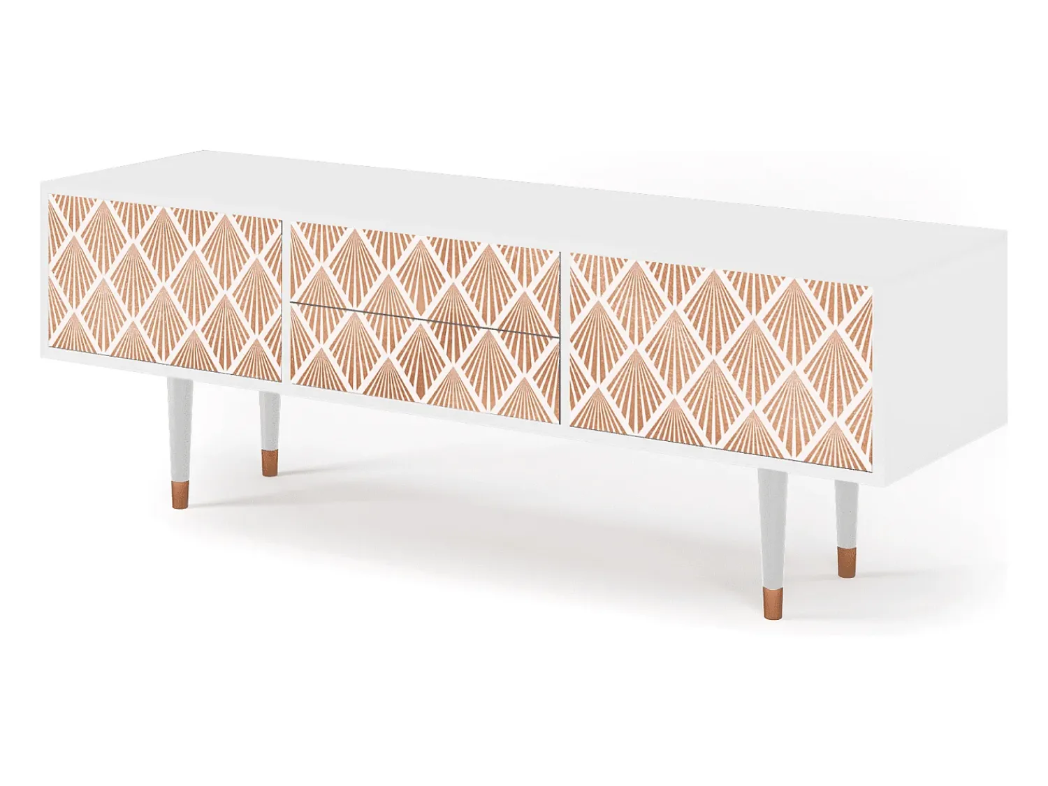 Móvel De Tv| Mueble de TV - 170х59х48 cm - T4 - Pastel Sunrise, Branco Bege