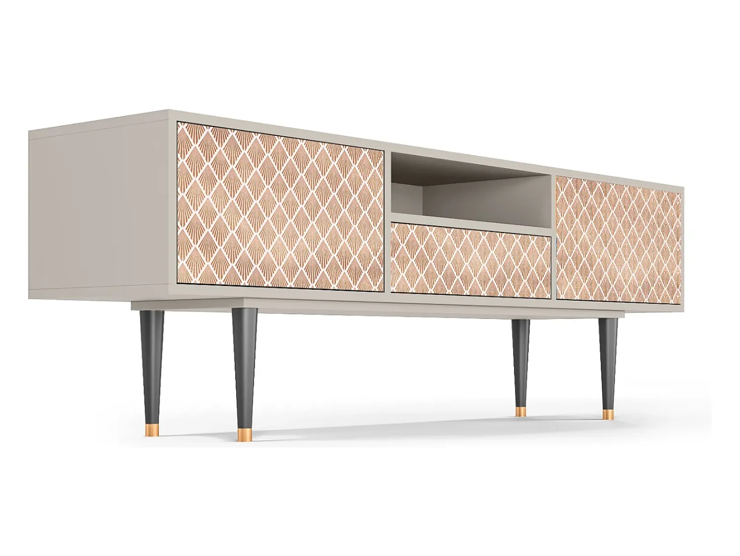 Móvel De Tv* Mueble de TV - 170х59х41 cm - T6 - Pastel Sunrise, Areia Bege