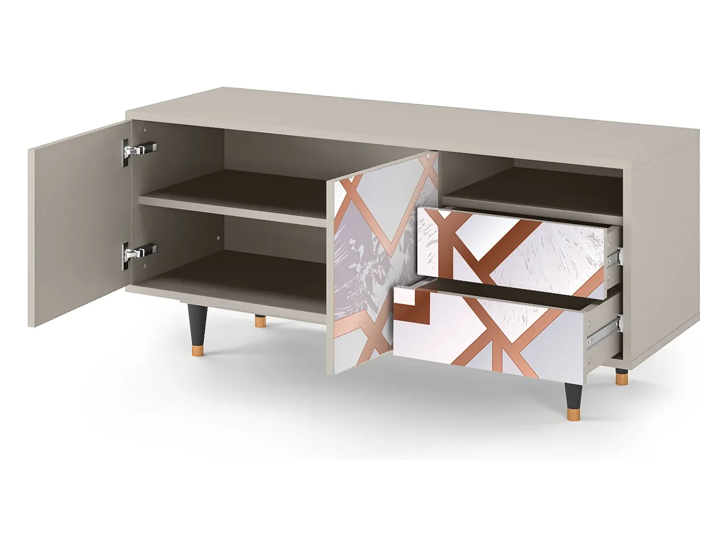 Mueble de TV - 125х56х41 cm - T7 - Pastel Fairytale, Areia^ Móvel De Tv