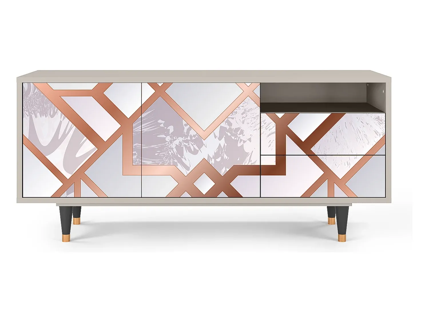 Mueble de TV - 125х56х41 cm - T7 - Pastel Fairytale, Areia^ Móvel De Tv