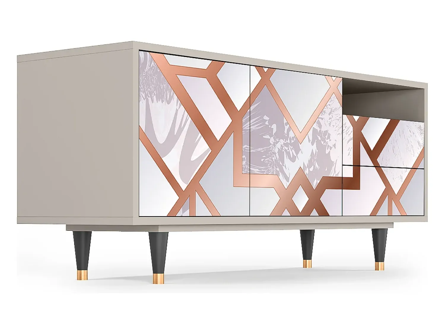 Mueble de TV - 125х56х41 cm - T7 - Pastel Fairytale, Areia^ Móvel De Tv