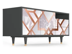 Móvel De Tv| Mueble de TV - 125х56х41 cm - T7 - Pastel Fairytale, Antracite Cinza antracite
