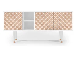 Móvel De Tv* Mueble de TV - 150х69х41 cm - T5 - Pastel Sunrise, Branco Bege