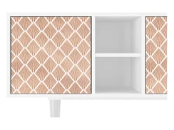 Móvel De Tv* Mueble de TV - 150х69х41 cm - T5 - Pastel Sunrise, Branco Bege