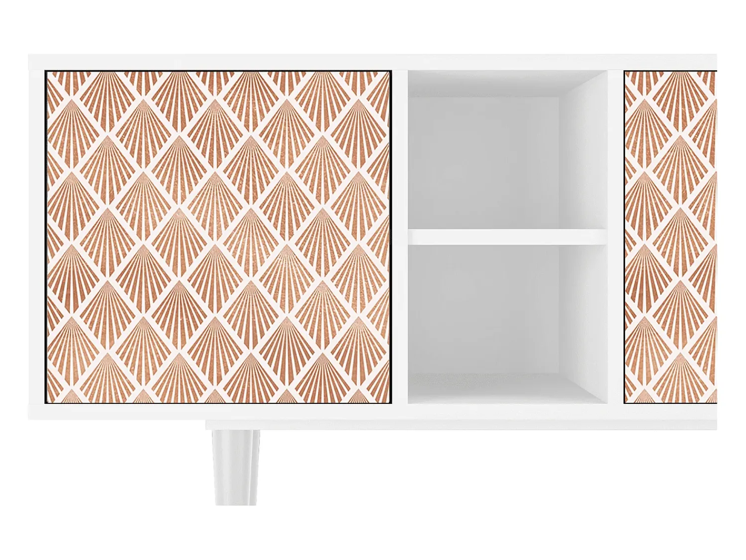 Móvel De Tv* Mueble de TV - 150х69х41 cm - T5 - Pastel Sunrise, Branco Bege