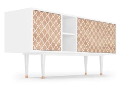 Móvel De Tv* Mueble de TV - 150х69х41 cm - T5 - Pastel Sunrise, Branco Bege