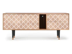 Móvel De Tv| Mueble de TV - 170х69х48 cm - T1 - Pastel Sunrise, Nogueira Castanho