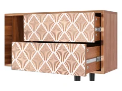 Móvel De Tv| Mueble de TV - 170х69х48 cm - T1 - Pastel Sunrise, Nogueira Castanho