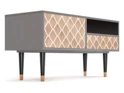 Móvel De Tv* Mueble de TV - 115х59х48 cm - T3 - Pastel Sunrise, Cinza Cinzento