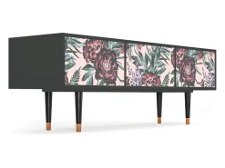 Outlet Mueble de TV - 170х59х48 cm - T4 - Peach Peonies, Antracite Cinza antracite