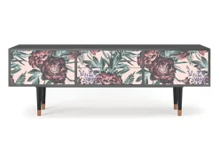 Outlet Mueble de TV - 170х59х48 cm - T4 - Peach Peonies, Antracite Cinza antracite