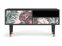 Outlet Mueble de TV - 115х59х48 cm - T3 - Peach Peonies, Antracite Cinza antracite