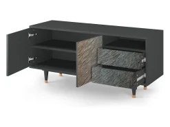 Móvel De Tv| Mueble de TV - 125х56х41 cm - T7 - Peanut Hair, Antracite Cinza antracite