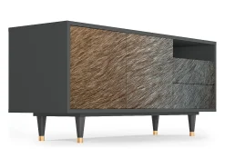 Móvel De Tv| Mueble de TV - 125х56х41 cm - T7 - Peanut Hair, Antracite Cinza antracite