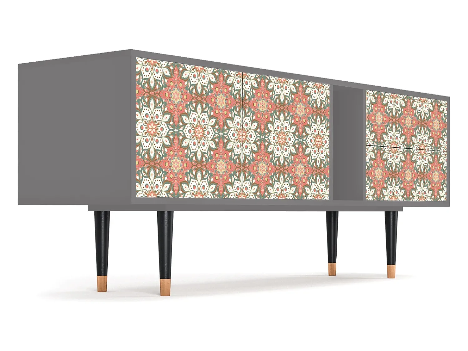 Mueble de TV - 170х69х48 cm - T1 - Peach Grove, Cinza^ Móvel De Tv
