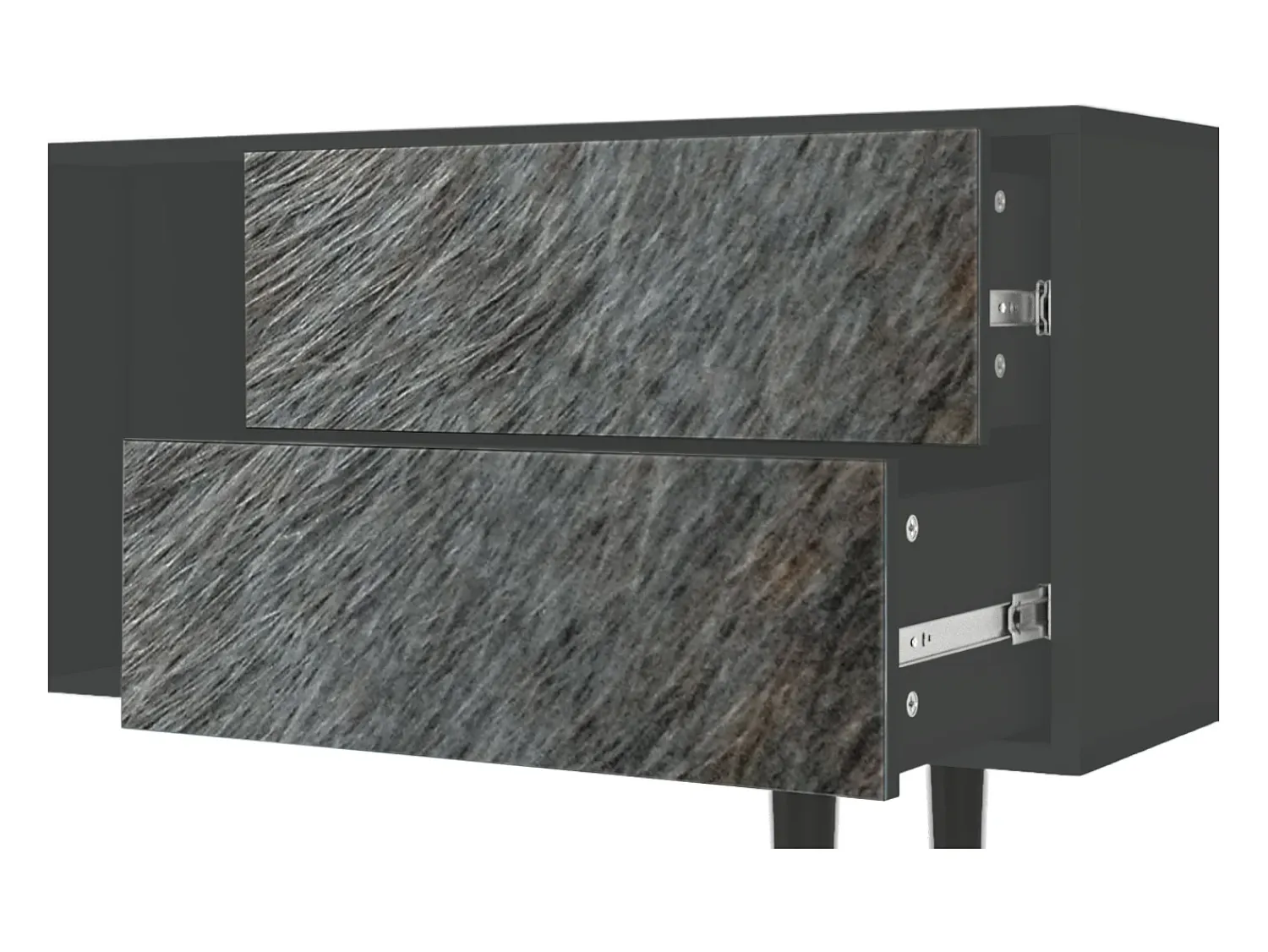 Móvel De Tv* Mueble de TV - 170х69х48 cm - T1 - Peanut Hair, Antracite Cinza antracite