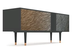 Móvel De Tv* Mueble de TV - 170х69х48 cm - T1 - Peanut Hair, Antracite Cinza antracite