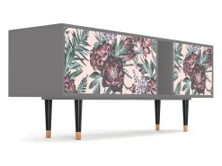 Discount Mueble de TV - 170х69х48 cm - T1 - Peach Peonies, Cinza Cinzento