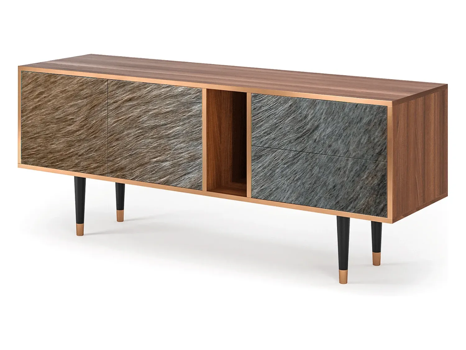 Online Mueble de TV - 170х69х48 cm - T1 - Peanut Hair, Nogueira Castanho