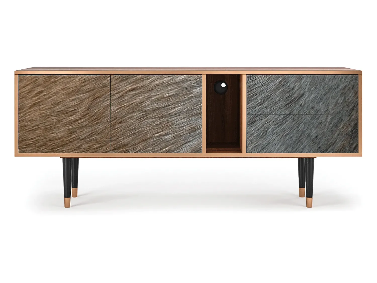 Online Mueble de TV - 170х69х48 cm - T1 - Peanut Hair, Nogueira Castanho