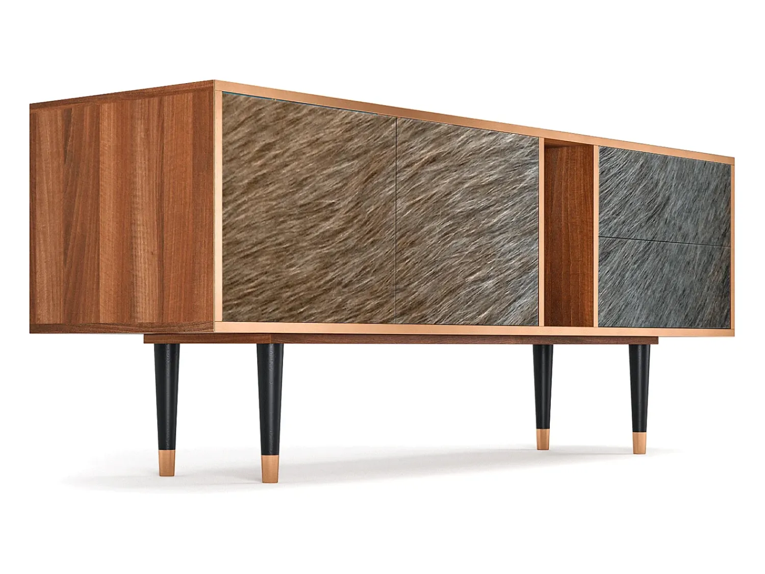Online Mueble de TV - 170х69х48 cm - T1 - Peanut Hair, Nogueira Castanho