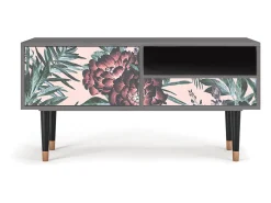 Mueble de TV - 115х59х48 cm - T3 - Peach Peonies, Cinza^ Móvel De Tv