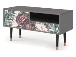 Mueble de TV - 115х59х48 cm - T3 - Peach Peonies, Cinza^ Móvel De Tv