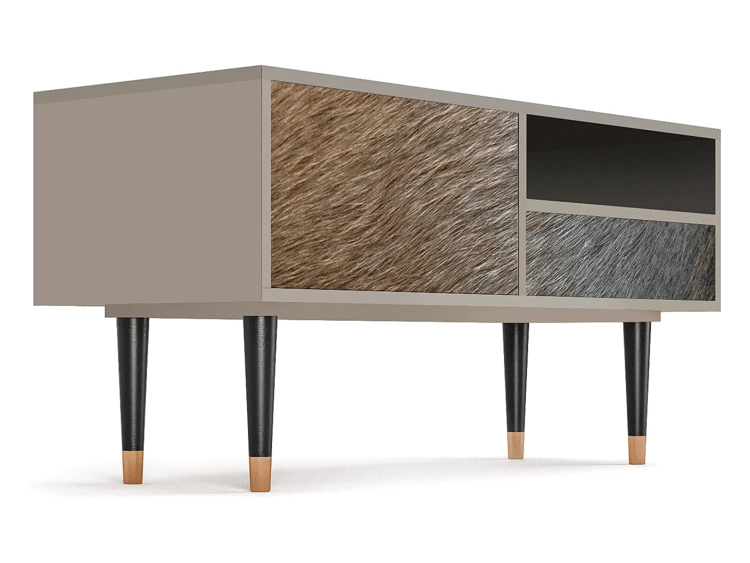 New Mueble de TV - 115х59х48 cm - T3 - Peanut Hair, Areia Bege