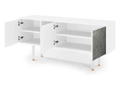 Sale Mueble de TV - 150х69х41 cm - T5 - Peanut Hair, Branco Bege