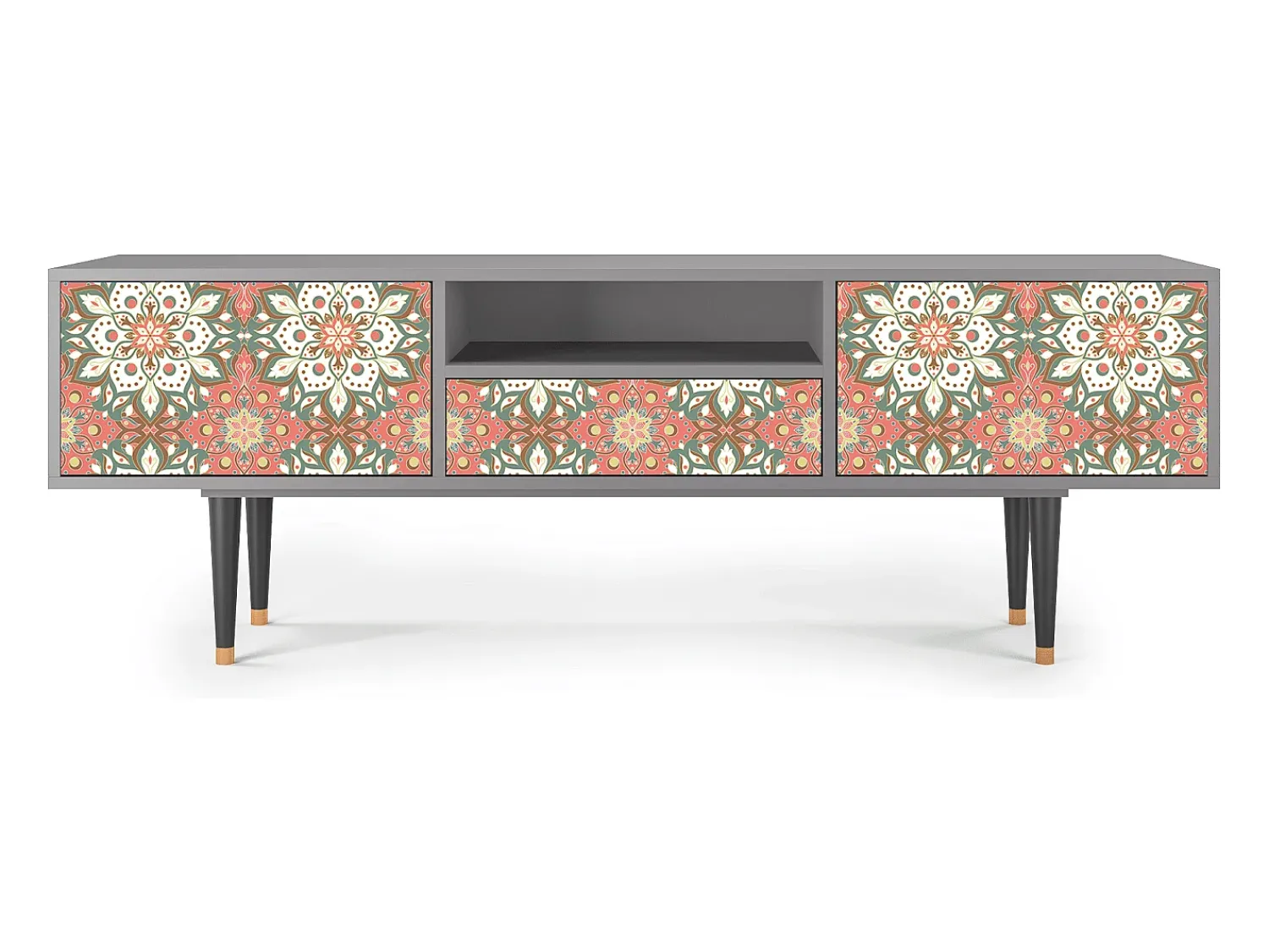 Móvel De Tv* Mueble de TV - 170х59х41 cm - T6 - Peach Grove, Cinza Cinzento