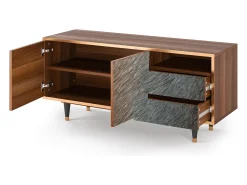 Móvel De Tv* Mueble de TV - 125х56х41 cm - T7 - Peanut Hair, Nogueira Castanho