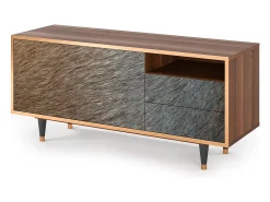 Móvel De Tv* Mueble de TV - 125х56х41 cm - T7 - Peanut Hair, Nogueira Castanho