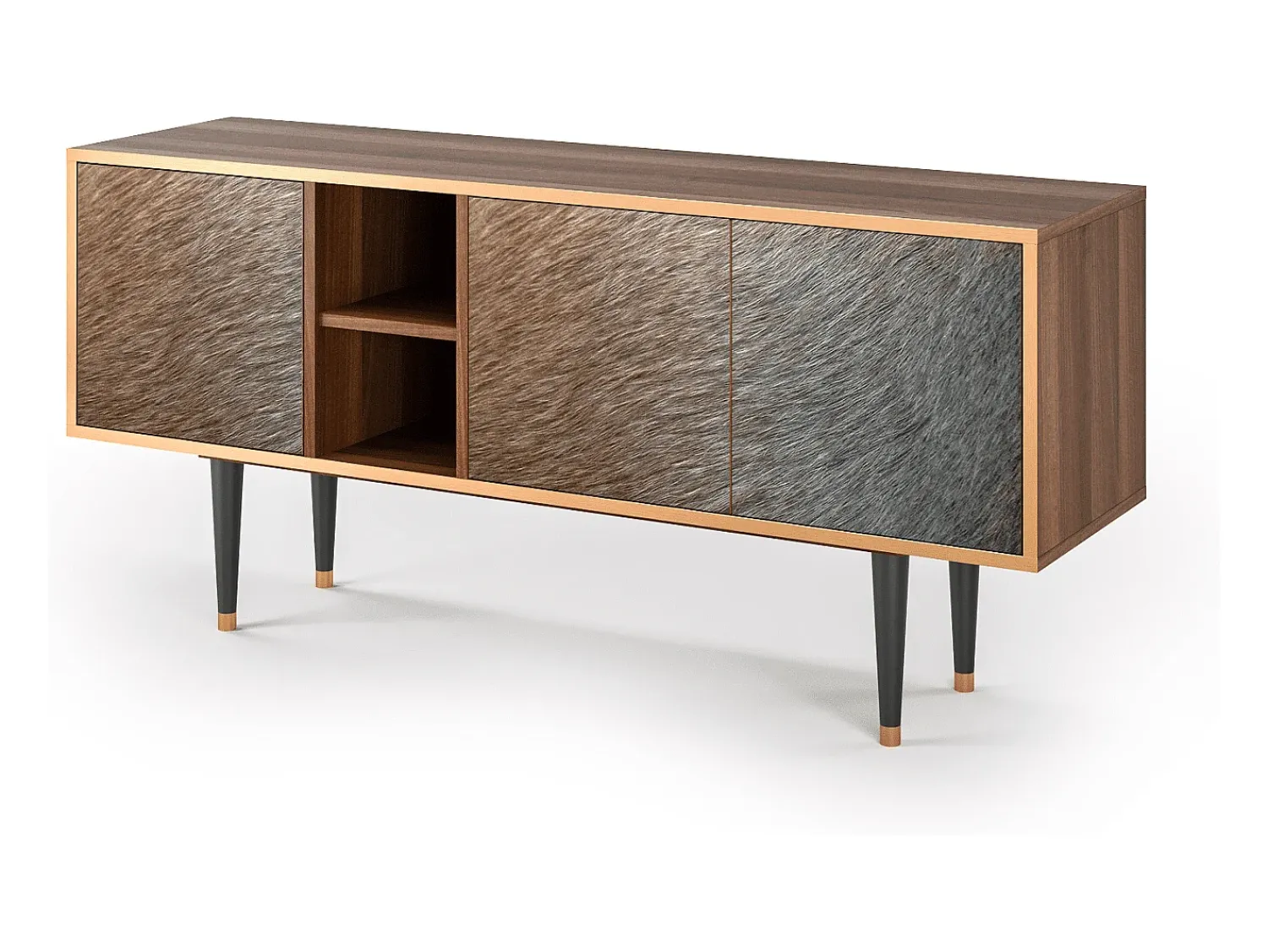 Mueble de TV - 150х69х41 cm - T5 - Peanut Hair, Nogueira Castanho