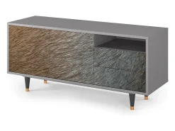 Móvel De Tv| Mueble de TV - 125х56х41 cm - T7 - Peanut Hair, Cinza Cinzento